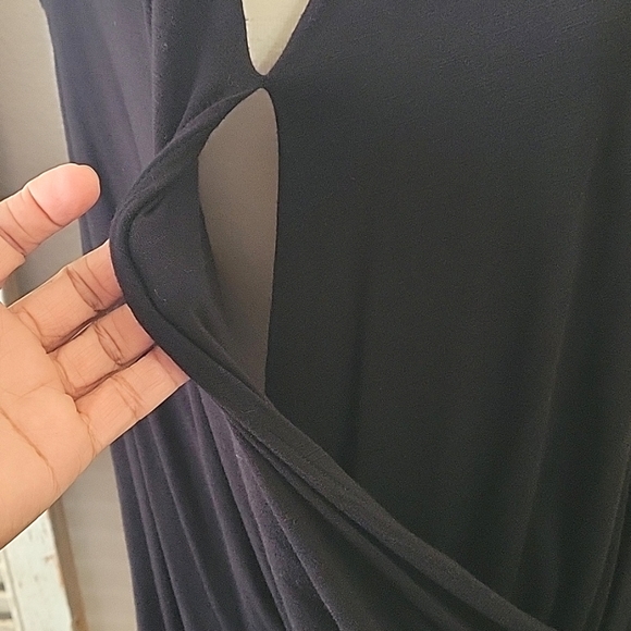 Anthropologie Akemi + Kin black sleeveless drape front blouse women's size small - Picture 6 of 13